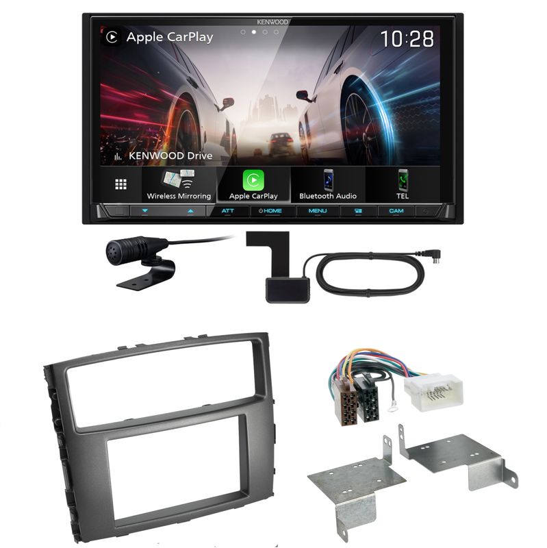 Kenwood DMX8021DABS CarPlay Einbauset für Mitsubishi Pajero bis 2014