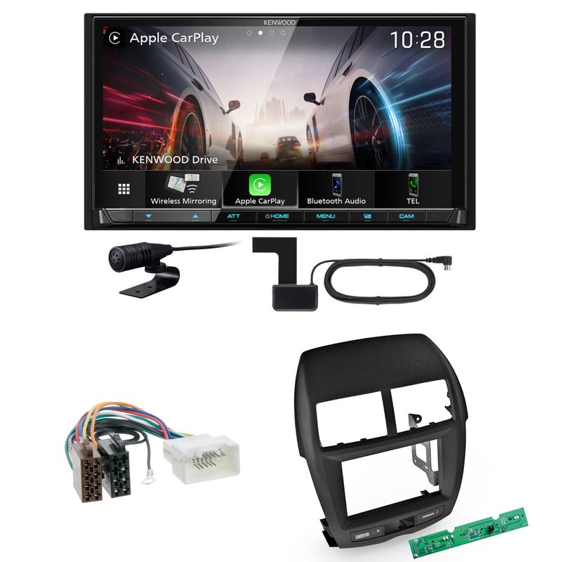 Kenwood DMX8021DABS Android Auto CarPlay Einbauset für Mitsubishi ASX bis 2014