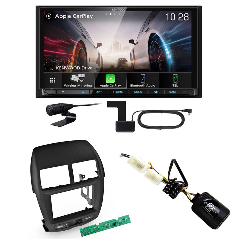 Kenwood DMX8021DABS Android Auto CarPlay Einbauset für Mitsubishi ASX bis 2014