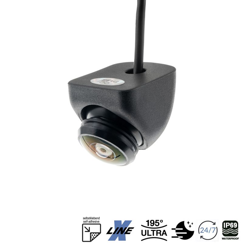 AMPIRE KCX903-ECO Mini Farb-Rückfahrkamera Frontkamera selbstklebend mit 195° AMPIRE KCX903-ECO Mini Farb-Rückfahrkamera Frontkamera selbstklebend mit 195°