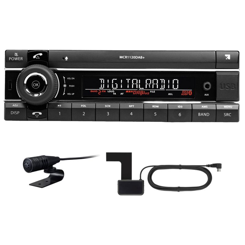 Kienzle MCR 1120 DAB Autoradio Bluetooth Digitalradio inkl. Antenne