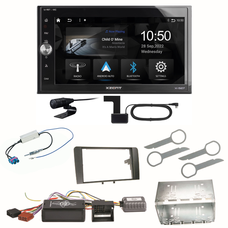 Xzent X-527 Android Auto CarPlay Bluetooth DAB Einbauset für Audi A3 8P 8PA