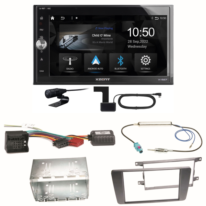 Xzent X-527 Android Auto CarPlay DAB Einbauset für Skoda Octavia 2 Yeti 5L