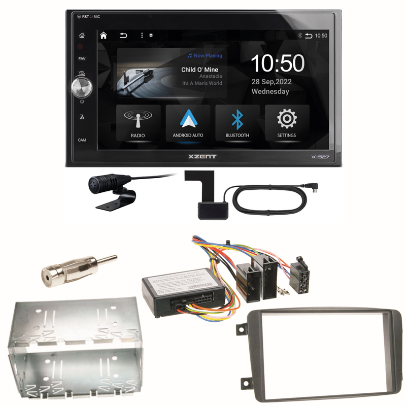 Xzent X-527 CarPlay DAB Einbauset für Mercedes C-Klasse W203 CLK W208 W209 Xzent X-527 CarPlay DAB Einbauset für Mercedes C-Klasse W203 CLK W208 W209