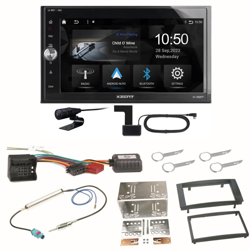 Xzent X-527 Android Auto CarPlay DAB Einbauset für T5 2003-2015 Multivan Xzent X-527 Android Auto CarPlay DAB Einbauset für T5 2003-2015 Multivan