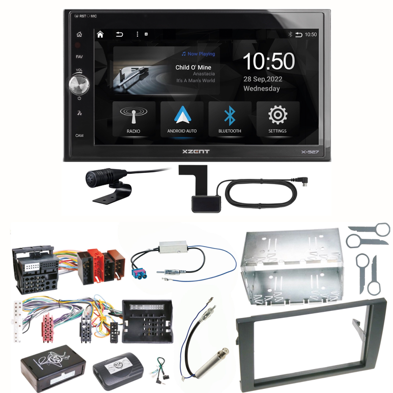 Xzent X-527 Android Auto CarPlay DAB Einbauset für Audi A4 B6 B7 Seat Exeo Xzent X-527 Android Auto CarPlay DAB Einbauset für Audi A4 B6 B7 Seat Exeo