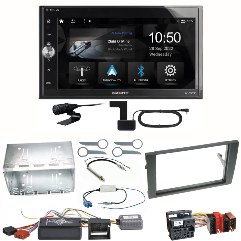 Xzent X-527 Android Auto CarPlay DAB Einbauset für Seat Exeo Audi A4 B6 B7 Xzent X-527 Android Auto CarPlay DAB Einbauset für Seat Exeo Audi A4 B6 B7