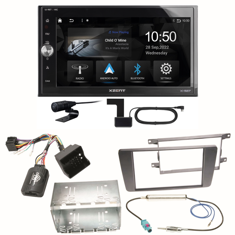 Xzent X-527 Android Auto CarPlay DAB Einbauset für Skoda Octavia 2 Yeti 5L