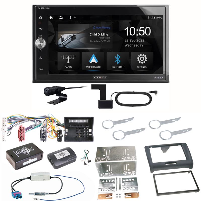 Xzent X-527 Android Auto CarPlay Bluetooth DAB Einbauset für Audi TT 8J Xzent X-527 Android Auto CarPlay Bluetooth DAB Einbauset für Audi TT 8J
