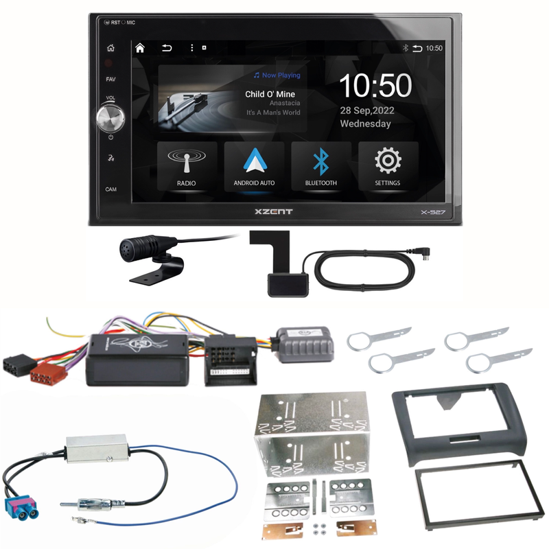 Xzent X-527 Android Auto CarPlay Bluetooth DAB Einbauset für Audi TT 8J Xzent X-527 Android Auto CarPlay Bluetooth DAB Einbauset für Audi TT 8J