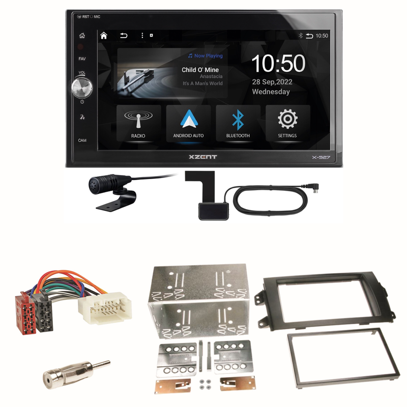 Xzent X-527 Android Auto CarPlay DAB Einbauset für Suzuki SX 4 Fiat Sedici