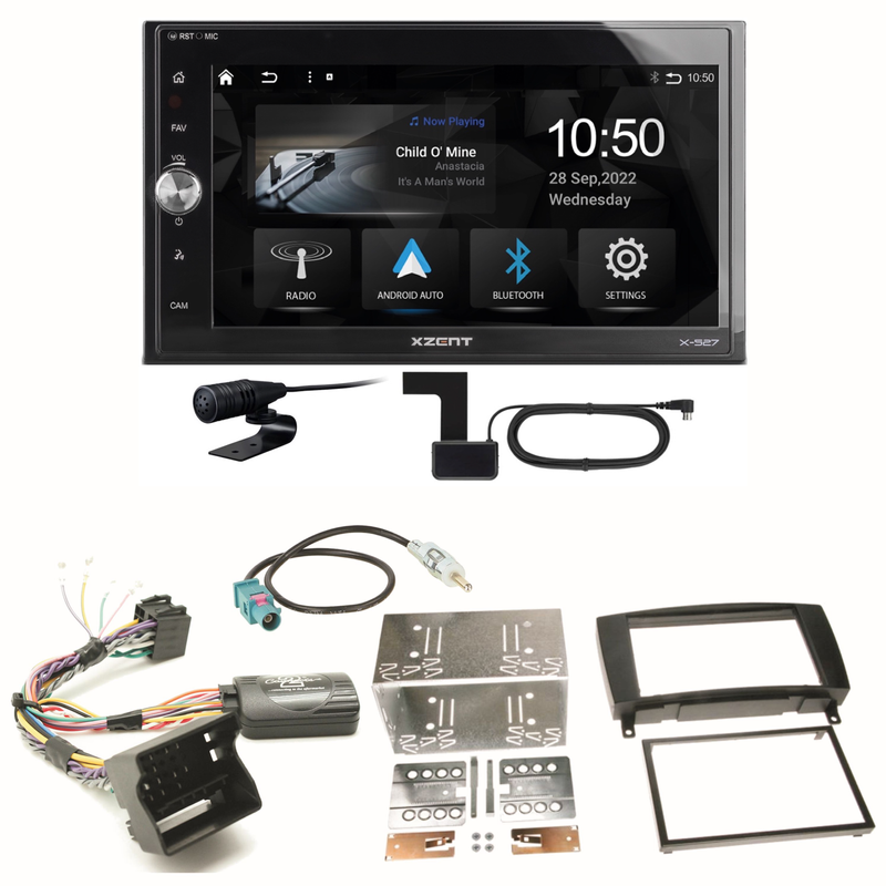 Xzent X-527 Android Auto CarPlay DAB Einbauset für Mercedes CLK W209 Facelift Xzent X-527 Android Auto CarPlay DAB Einbauset für Mercedes CLK W209 Facelift