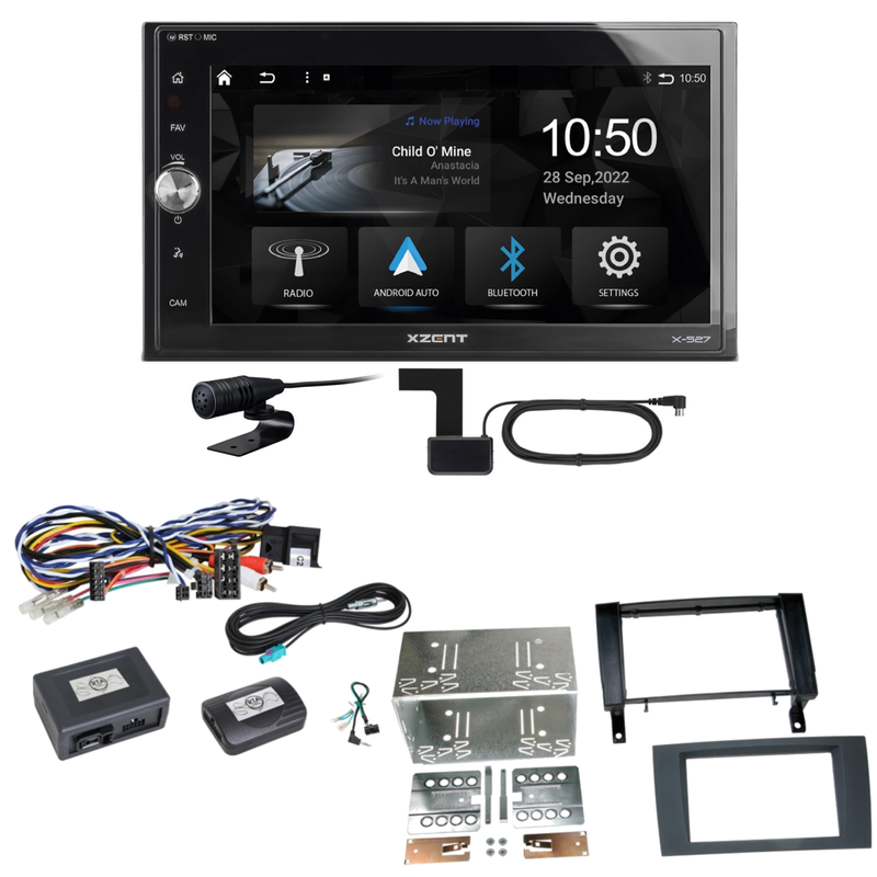Xzent X-527 Android Auto CarPlay DAB Einbauset für Mercedes SLK R171