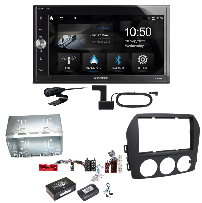 Xzent X-527 Android Auto CarPlay Bluetooth Einbauset für Mazda MX-5 NC