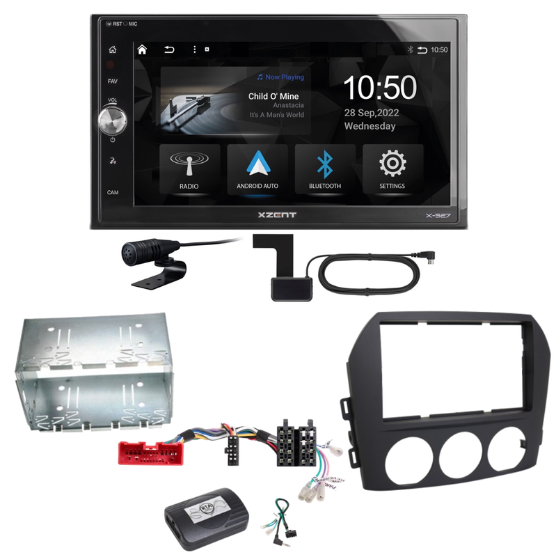 Xzent X-527 Android Auto CarPlay DAB Einbauset für Mazda MX-5 NC FL