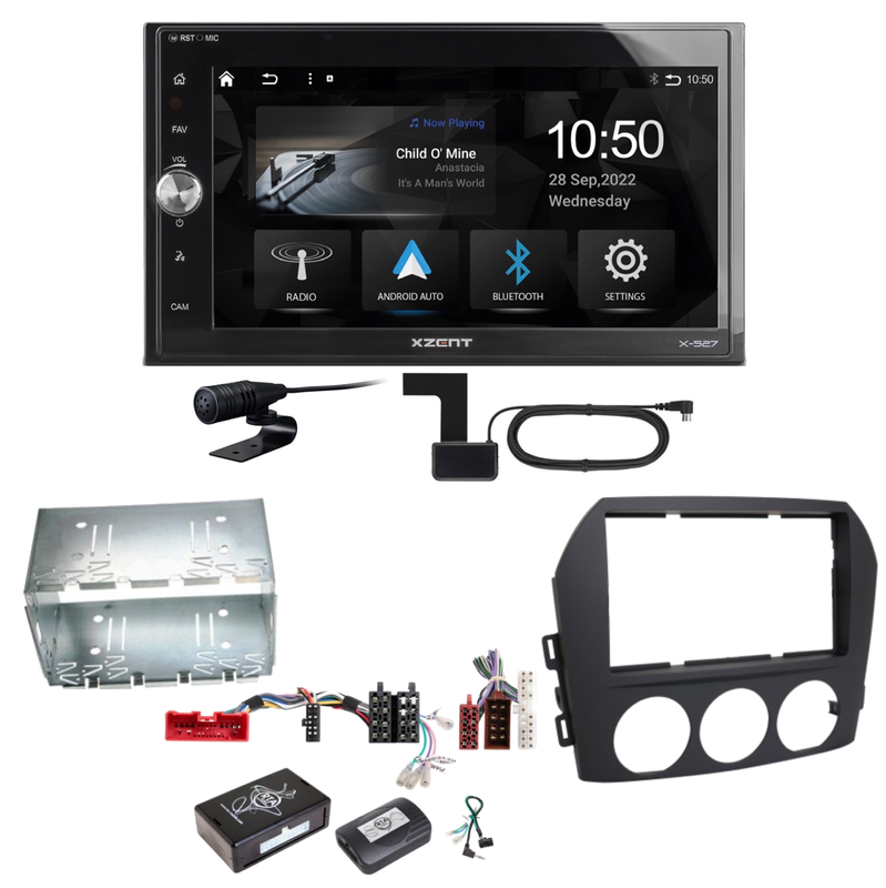 Xzent X-527 Android Auto CarPlay DAB Einbauset für Mazda MX-5 NC FL