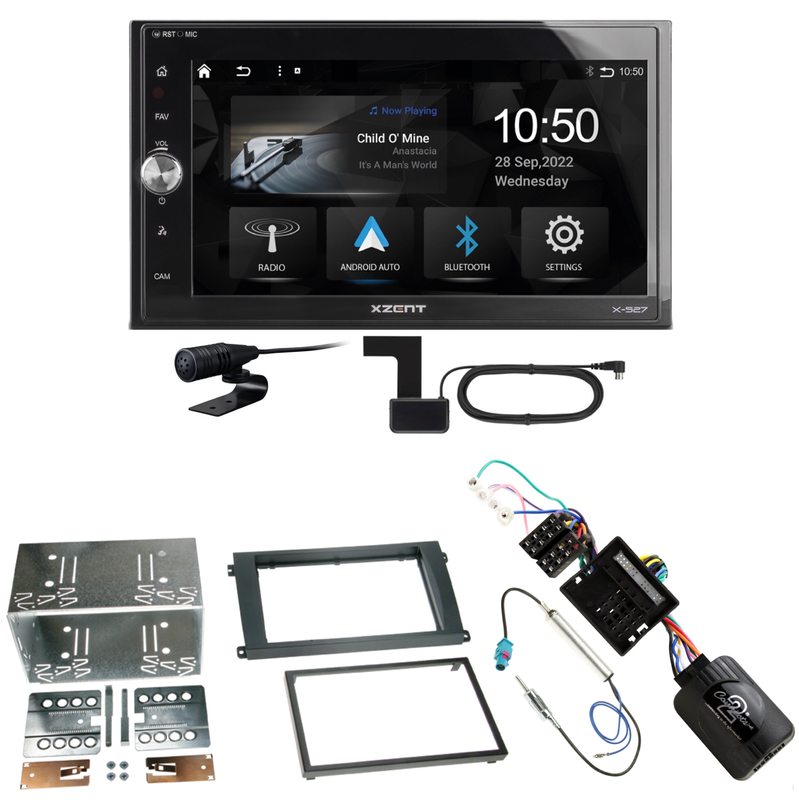 Xzent X-527 Android Auto CarPlay DAB Einbauset für Porsche Cayenne ab 2007