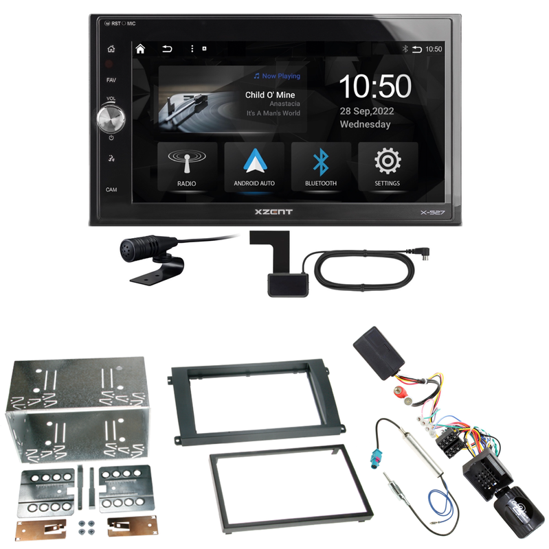 Xzent X-527 Android Auto CarPlay DAB Einbauset für Porsche Cayenne ab 2007