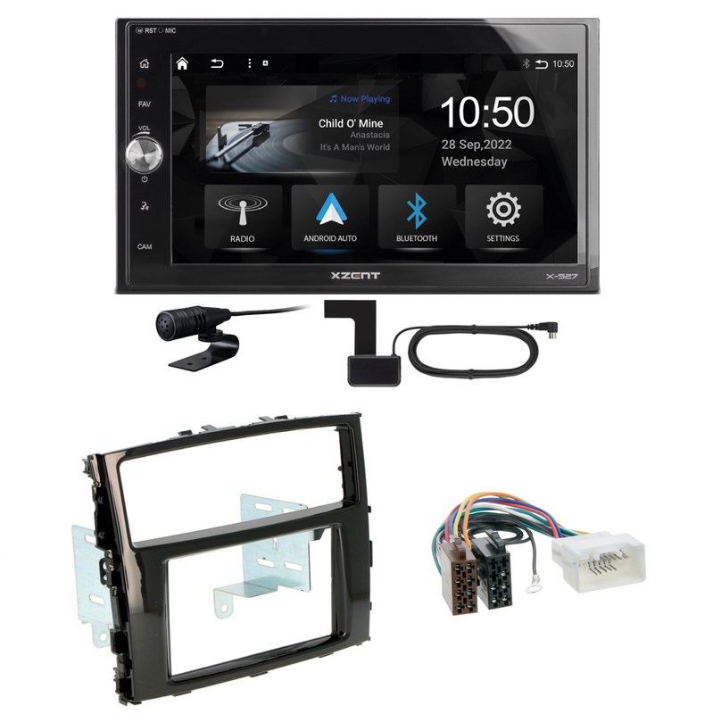 Xzent X-527 Android Auto CarPlay DAB Einbauset für Mitsubishi Pajero ab 2015