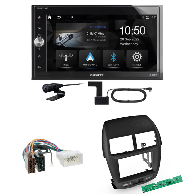 Xzent X-527 Android Auto CarPlay DAB Einbauset für Mitsubishi ASX bis 2014