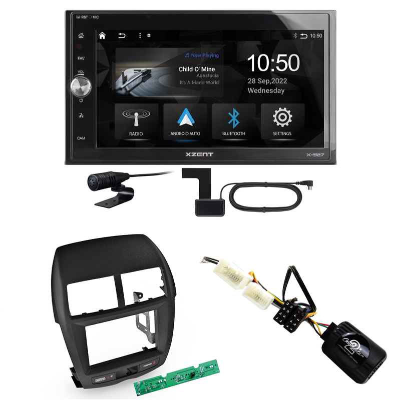 Xzent X-527 Android Auto CarPlay DAB Einbauset für Mitsubishi ASX bis 2014
