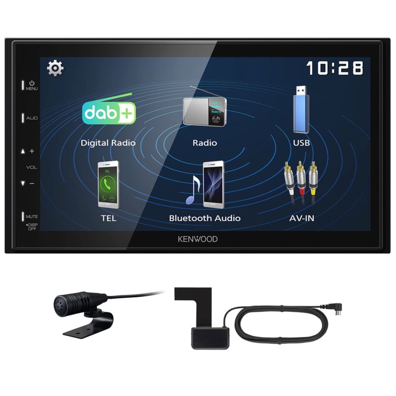 KENWOOD DMX129DAB Autoradio 2 DIN Moniceiver Digitalradio Bluetooth inkl Antenne