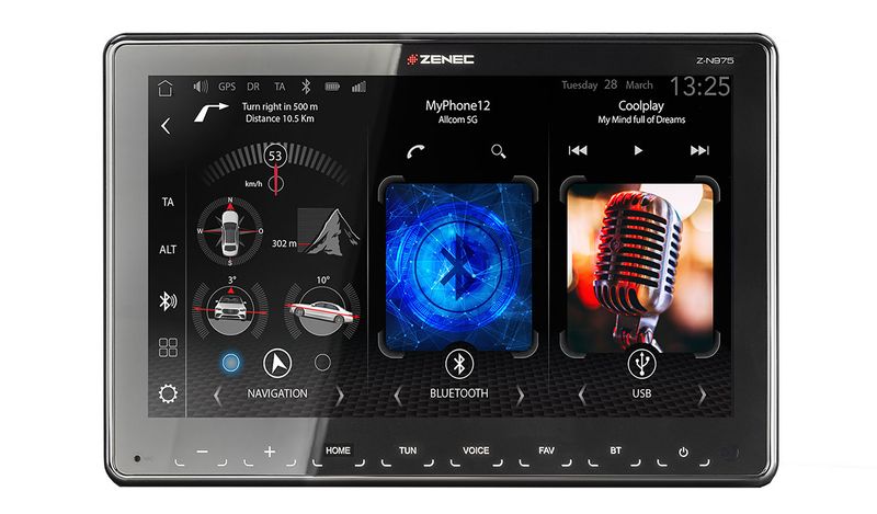 ZENEC Z-N975 1-DIN Moniceiver Android Auto Apple CarPlay Bluetooth Digitalradio