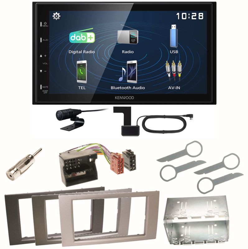 Kenwood DMX129DAB DAB+ Bluetooth Einbauset für Ford Focus C-Max Fiesta Transit Kenwood DMX129DAB DAB+ Bluetooth Einbauset für Ford Focus C-Max Fiesta Transit