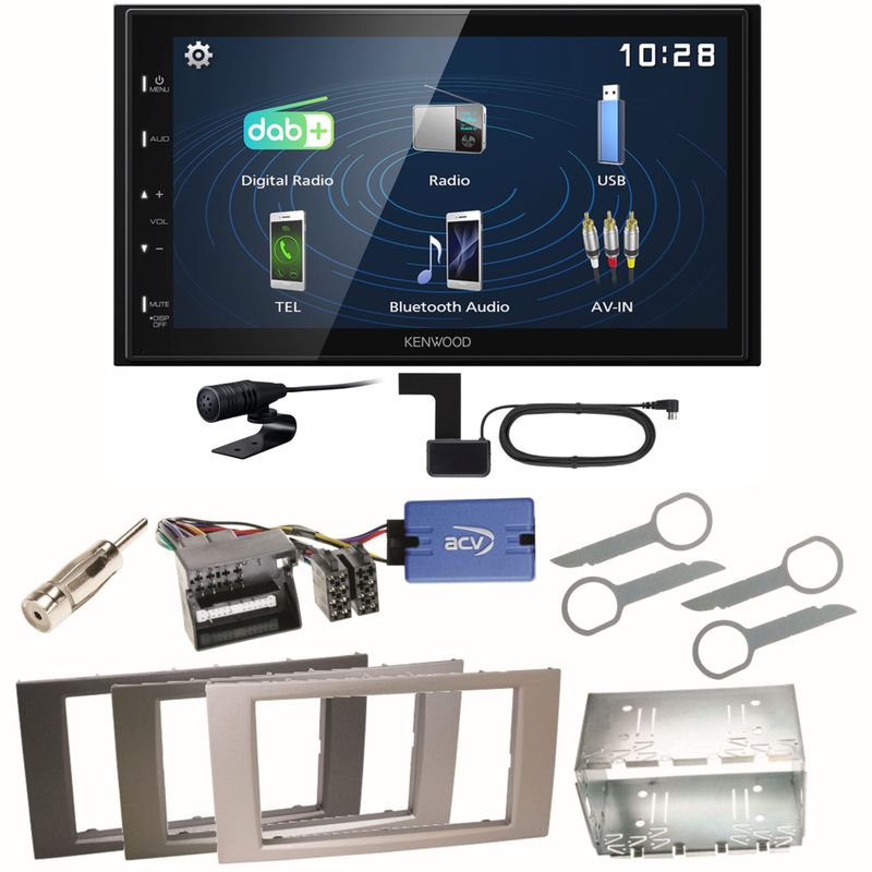 Kenwood DMX129DAB DAB+ Bluetooth USB Einbauset für Ford Kuga Fusion Galaxy S-Max Kenwood DMX129DAB DAB+ Bluetooth USB Einbauset für Ford Kuga Fusion Galaxy S-Max