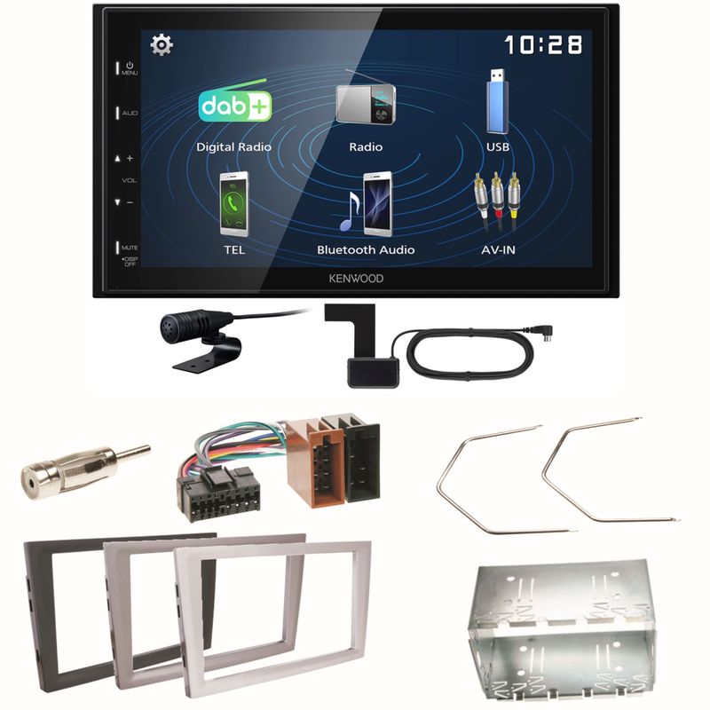 Kenwood DMX129DAB DAB+ Bluetooth Einbauset für Opel Vectra C Signum Corsa Combo Kenwood DMX129DAB DAB+ Bluetooth Einbauset für Opel Vectra C Signum Corsa Combo