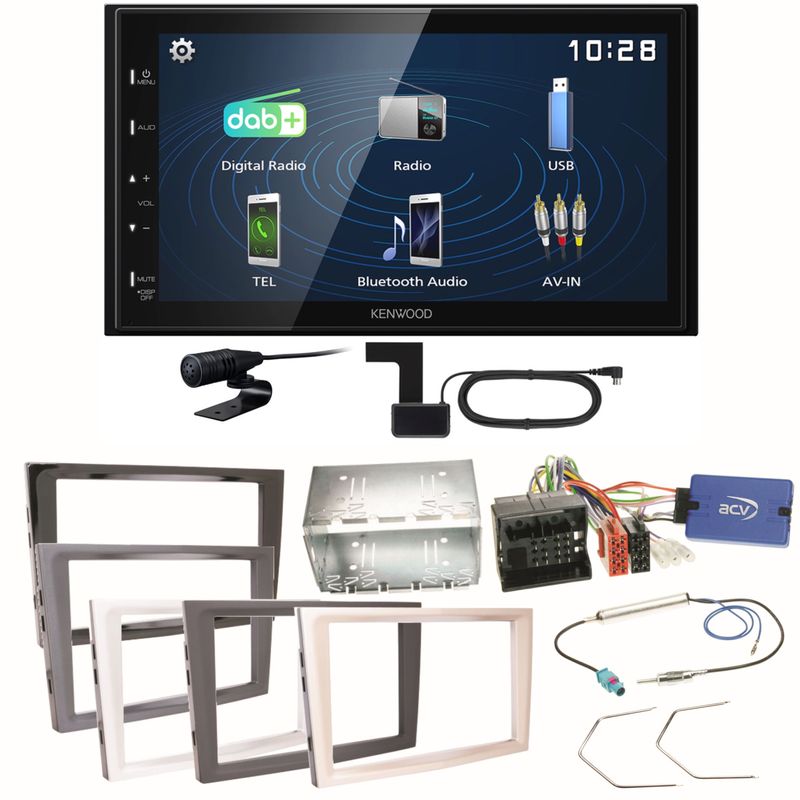 Kenwood DMX129DAB Bluetooth Einbauset für Opel Astra H Corsa D Zafira B Antara Kenwood DMX129DAB Bluetooth Einbauset für Opel Astra H Corsa D Zafira B Antara