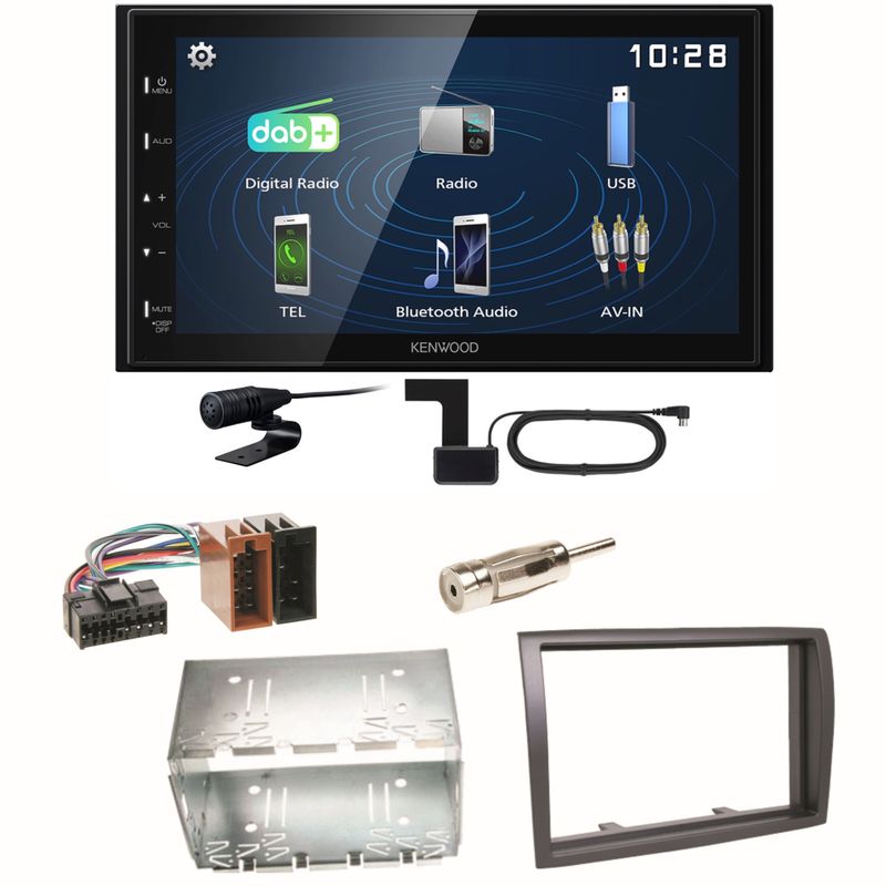 Kenwood DMX129DAB DAB+ Bluetooth USB Einbauset für Fiat Ducato Boxer Jumper Kenwood DMX129DAB DAB+ Bluetooth USB Einbauset für Fiat Ducato Boxer Jumper
