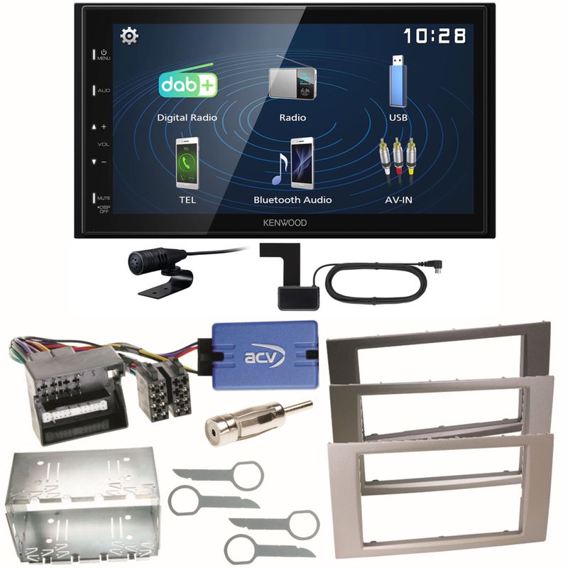 Kenwood DMX129DAB DAB+ Bluetooth Einbauset für Ford Focus C-Max Fiesta Transit Kenwood DMX129DAB DAB+ Bluetooth Einbauset für Ford Focus C-Max Fiesta Transit