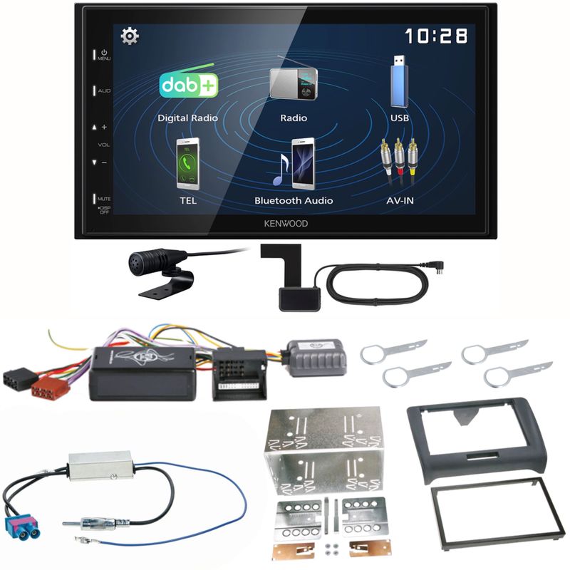 Kenwood DMX129DAB DAB+ Bluetooth USB Einbauset für Audi TT 8J Kenwood DMX129DAB DAB+ Bluetooth USB Einbauset für Audi TT 8J