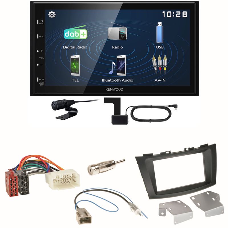 Kenwood DMX129DAB DAB+ Bluetooth USB Einbauset für Suzuki Swift Sport FZ NZ
