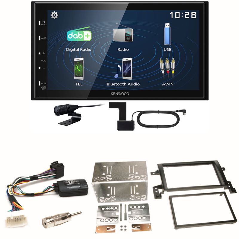 Kenwood DMX129DAB DAB+ Bluetooth USB Einbauset für Suzuki Grand Vitara JT