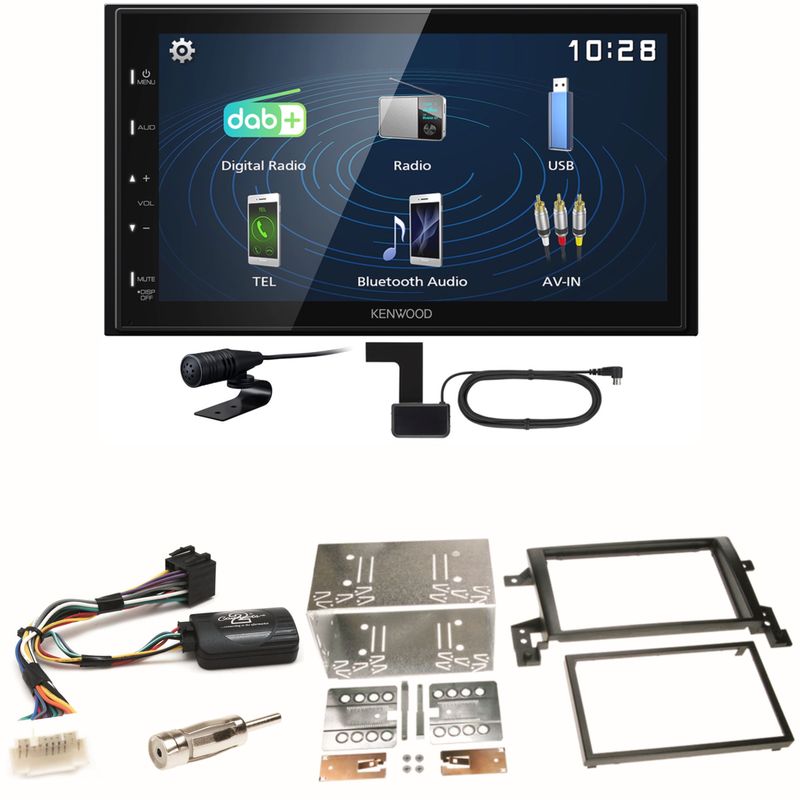 Kenwood DMX129DAB DAB+ Bluetooth USB Einbauset für Suzuki Grand Vitara JT