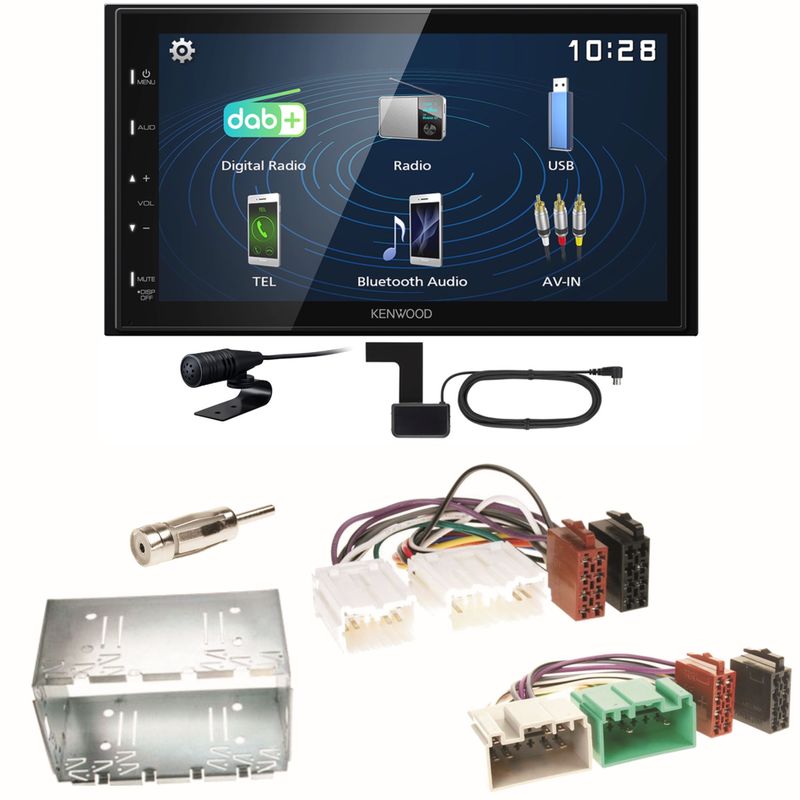 Kenwood DMX129DAB DAB+ Bluetooth USB Einbauset für Volvo S40 V40 850 Kenwood DMX129DAB DAB+ Bluetooth USB Einbauset für Volvo S40 V40 850
