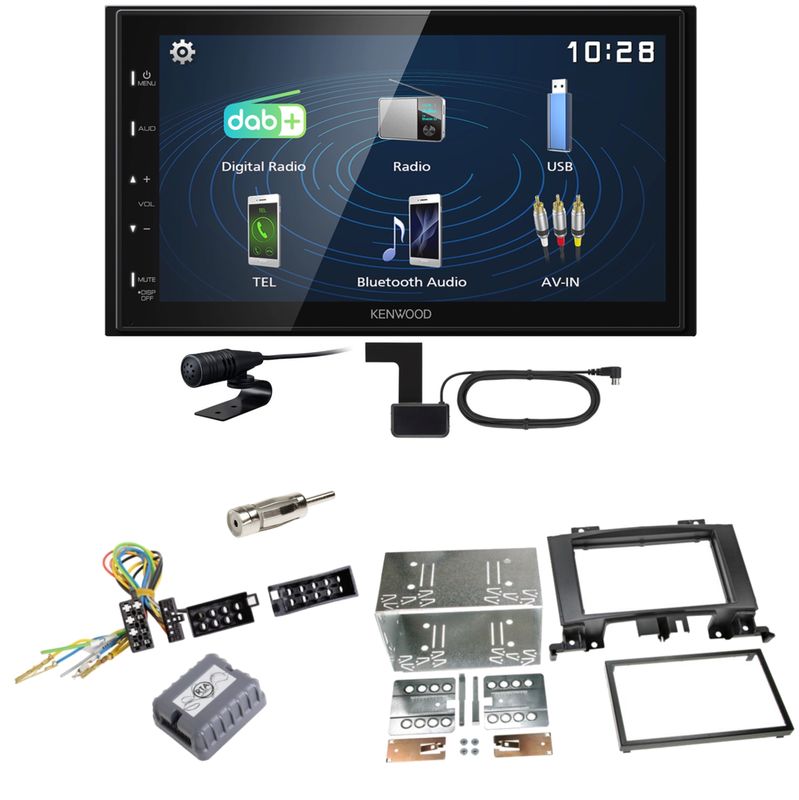 Kenwood DMX129DAB DAB+ Bluetooth Einbauset für Mercedes Sprinter W906 Crafter
