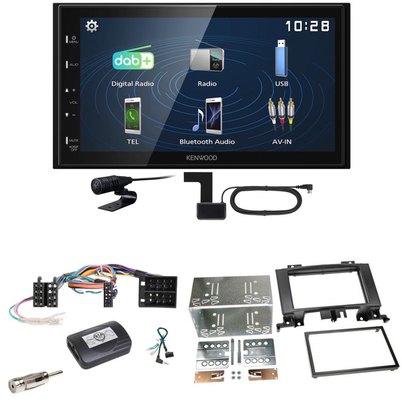 Kenwood DMX129DAB DAB+ Bluetooth Einbauset für Mercedes Sprinter W906 Crafter
