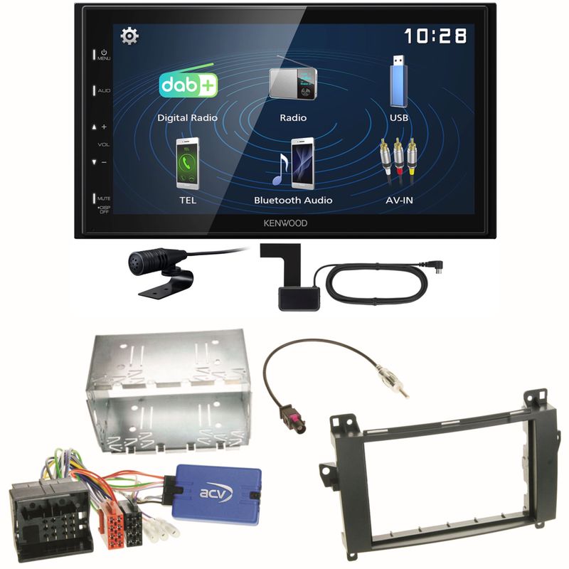 Kenwood DMX129DAB DAB+ Bluetooth USB Einbauset für Mercedes Vito W447