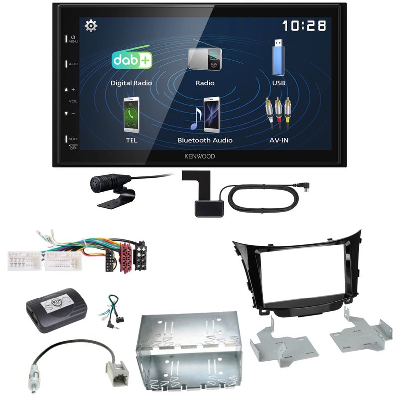 Kenwood DMX129DAB DAB+ Bluetooth USB Einbauset für Hyundai i30 GD GDH Kenwood DMX129DAB DAB+ Bluetooth USB Einbauset für Hyundai i30 GD GDH