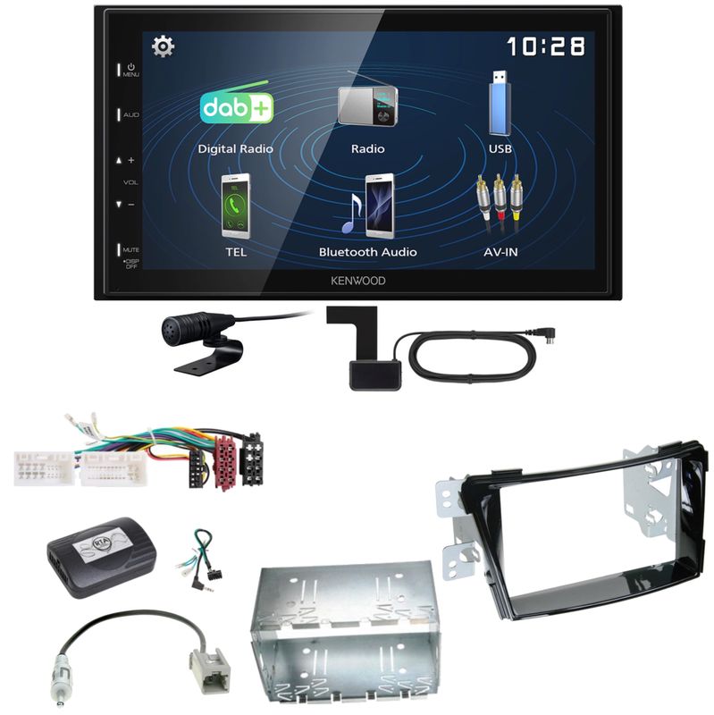 Kenwood DMX129DAB DAB+ Bluetooth USB Einbauset für Hyundai i40 VF Kenwood DMX129DAB DAB+ Bluetooth USB Einbauset für Hyundai i40 VF