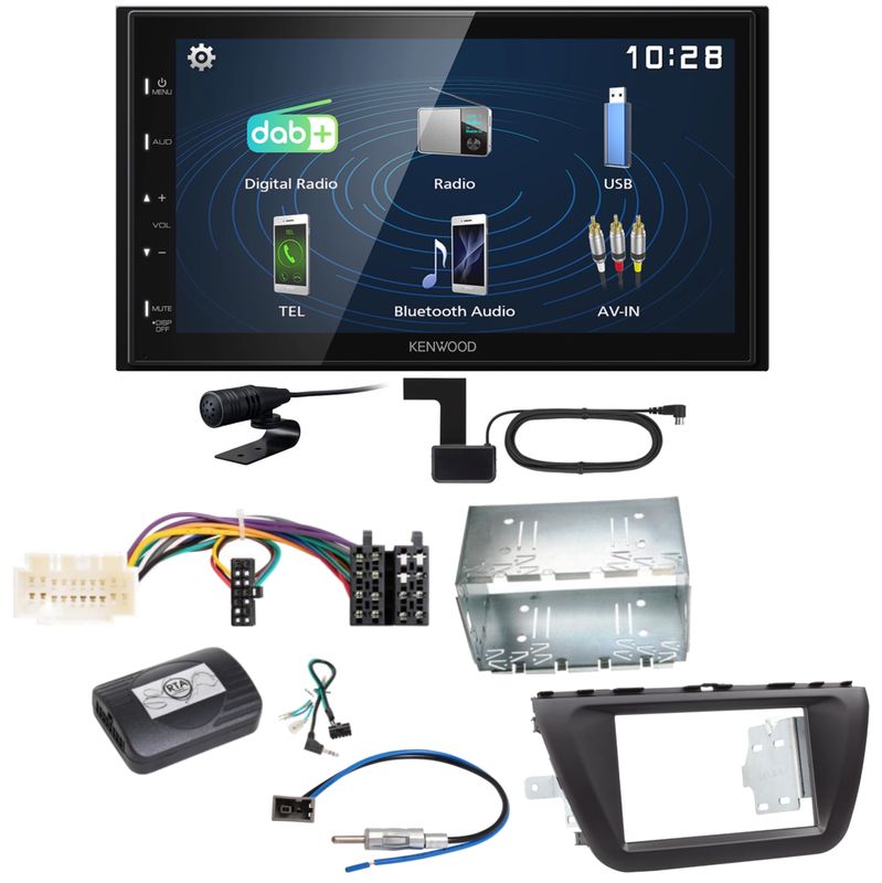 Kenwood DMX129DAB DAB+ Bluetooth USB Einbauset für Suzuki SX4 S-Cross Kenwood DMX129DAB DAB+ Bluetooth USB Einbauset für Suzuki SX4 S-Cross