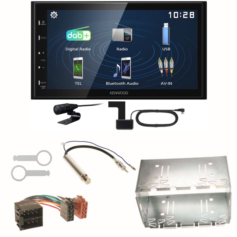 Kenwood DMX129DAB DAB+ Bluetooth USB Einbauset für Polo 6N2 9N Bora Ibiza 6L Kenwood DMX129DAB DAB+ Bluetooth USB Einbauset für Polo 6N2 9N Bora Ibiza 6L
