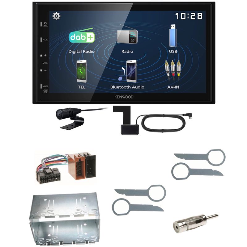 Kenwood DMX129DAB DAB+ Bluetooth USB Einbauset für Mercedes ML W163