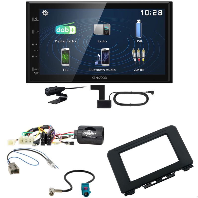 Kenwood DMX129DAB DAB+ Bluetooth USB Einbauset für Suzuki Jimny GJ ab 2018 Kenwood DMX129DAB DAB+ Bluetooth USB Einbauset für Suzuki Jimny GJ ab 2018