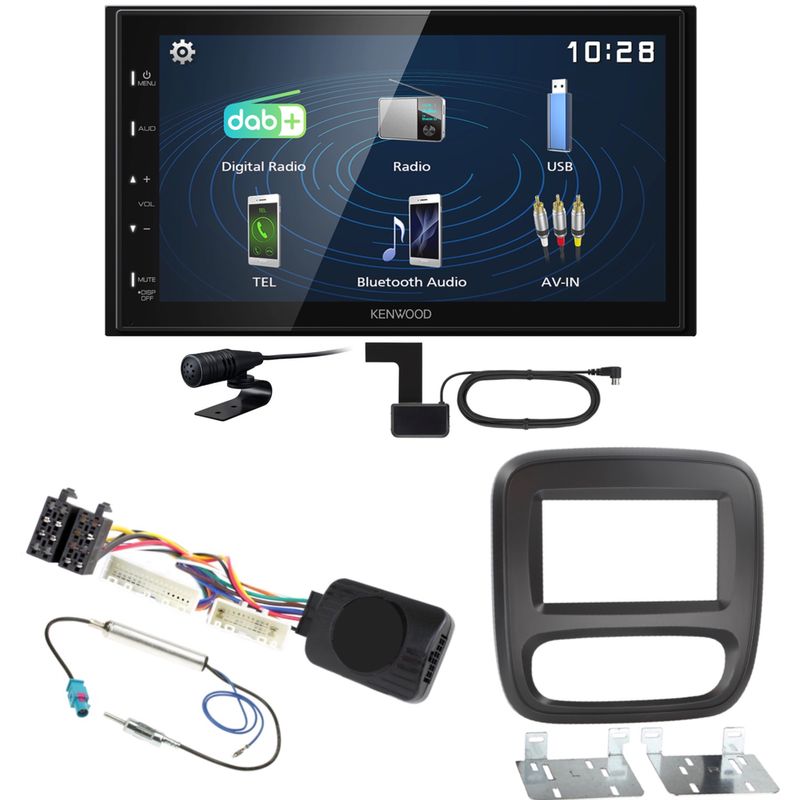 Kenwood DMX129DAB DAB+ Bluetooth USB Einbauset für Fiat Talento Kenwood DMX129DAB DAB+ Bluetooth USB Einbauset für Fiat Talento