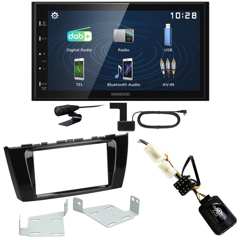 Kenwood DMX129DAB DAB+ Bluetooth USB Einbauset für Mitsubishi Space Star