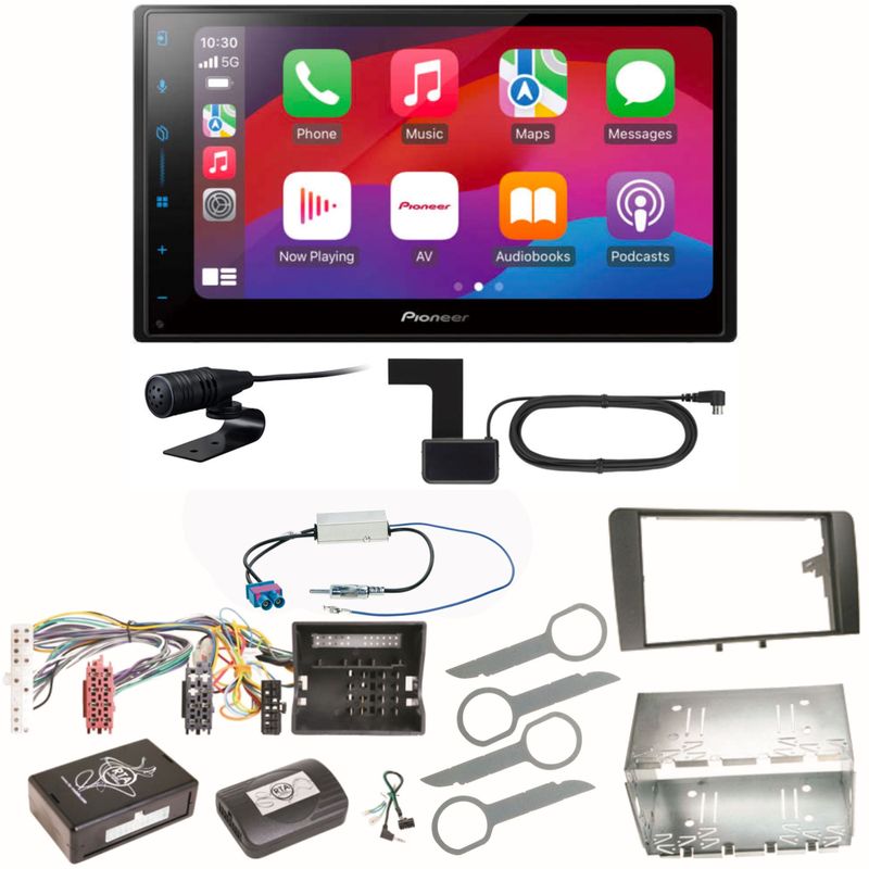Pioneer SPH-DA77DAB CarPlay Android Auto DAB+ Einbauset für Audi A3 8P 8PA